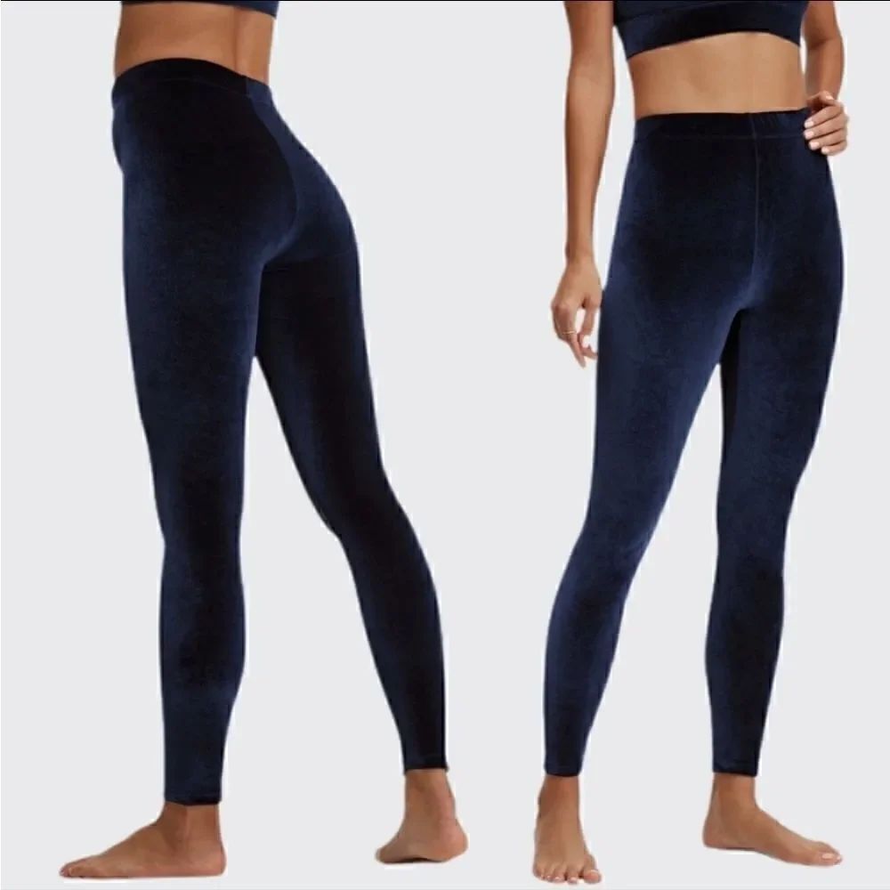 Fabletics Emma Velour Legging Deep Navy, Size XL NWT